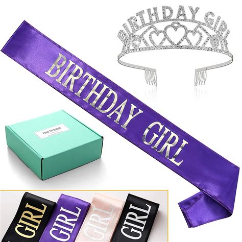 Buy Meant Tobe Birthday Girl Sash And Tiara Birthday Girl Sash And Crown Happy Birthday Party