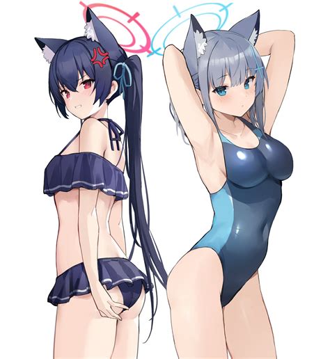 swimsuit shiroko and serika rioriot0987 bluearchive