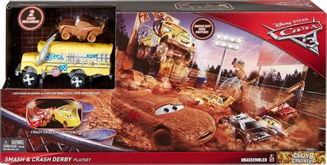 Mattel Dxy95 Cars 3 Crazy 8 Crashers Smash And Crash Derby Playset 60