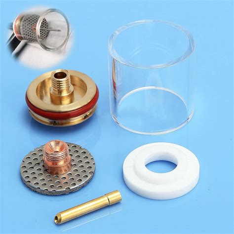 Pcs Welding Torch Nozzle Glass Cup Stubby Collet Gas Lens Insulator