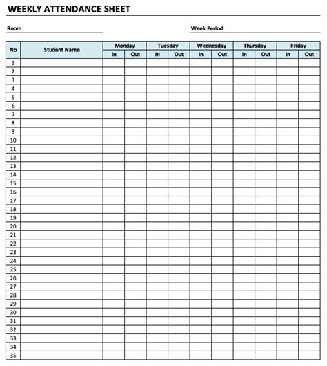 Free Printable Daycare Attendance Sheets Use These Free Printable
