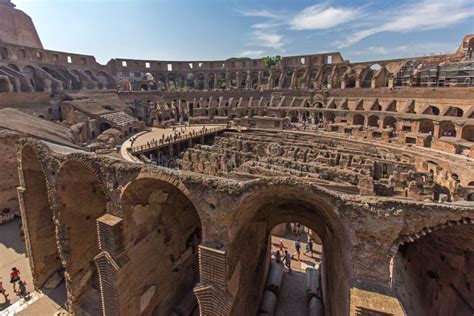 Ancient Arena Of Gladiator Colosseum In City Of Rome Italy Editorial
