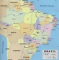 Large detailed political and administrative map of Brazil with national ...