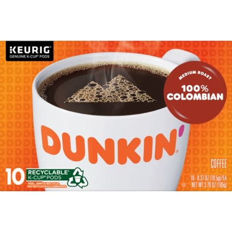 Dunkin Donuts Colombian Coffee K Cup Pods 10 Ct Fred Meyer