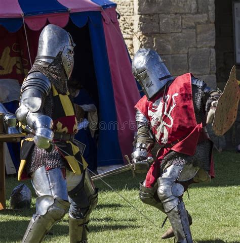 Knights In Battle Medieval Display Warkworth Northumberland England