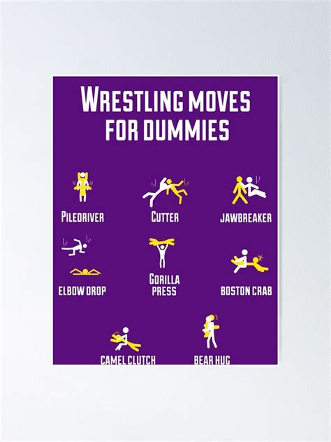 Wrestling Moves V2 Poster For Sale By Rolito86 Redbubble