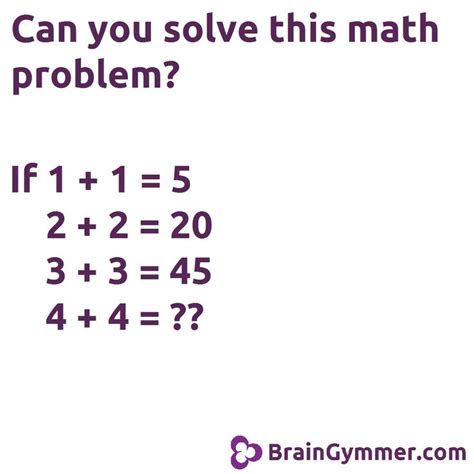 Can You Solve This Math Problem Fun Puzzles And Brain Teasers Enjoy