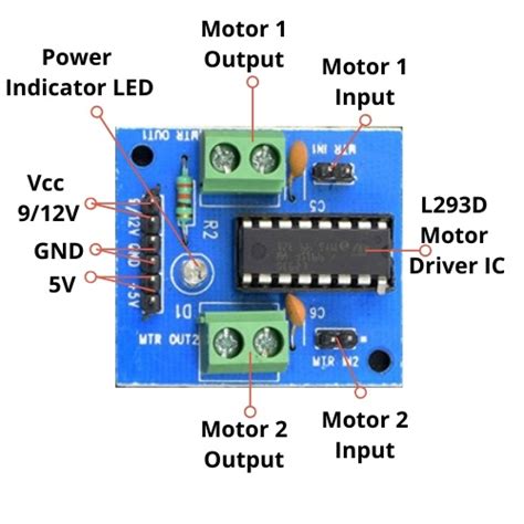L293d Motor Driver Module For Arduino L293d Expansion Board Electronic Components And Robotics