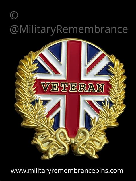 Proud To Be A British Veteran Lapel Pin Military Remembrance Pins