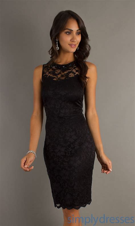 Dress Sleeveless Form Fitting Lace Overlay Dress Simply Dresses