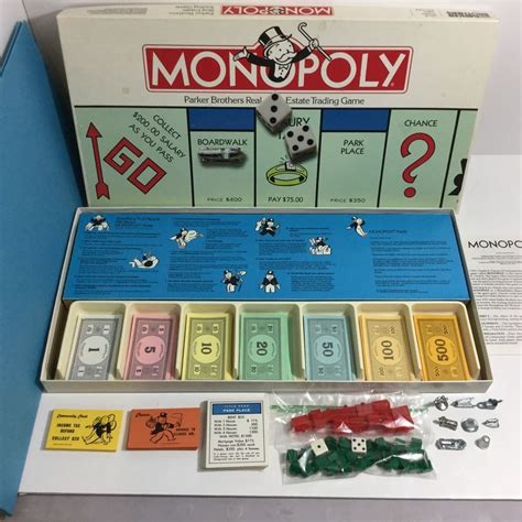 Monopoly Board Game Parker Brothers Vintage And Complete Classic Property