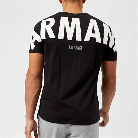 Armani Exchange Cotton Back Logo T Shirt In Black For Men Lyst