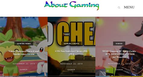 aboutgaming — starter site listed on flippa gaming tips cheat info blog shop popular