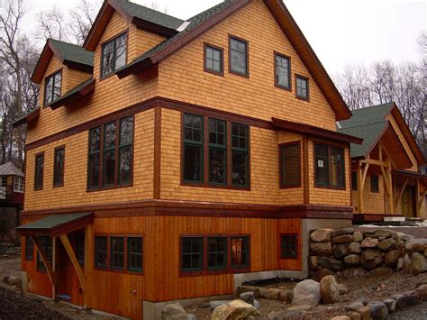 Black Trim For Natural Cedar House Clockwork Construction Inc