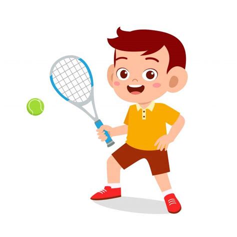 10 Dibujos De Niños Jugando Tenis