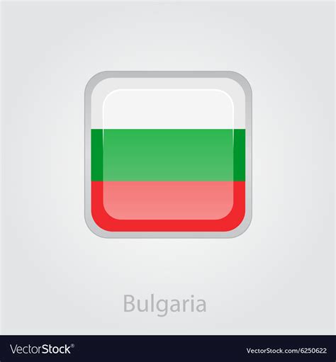 Bulgaria Flag Button Royalty Free Vector Image