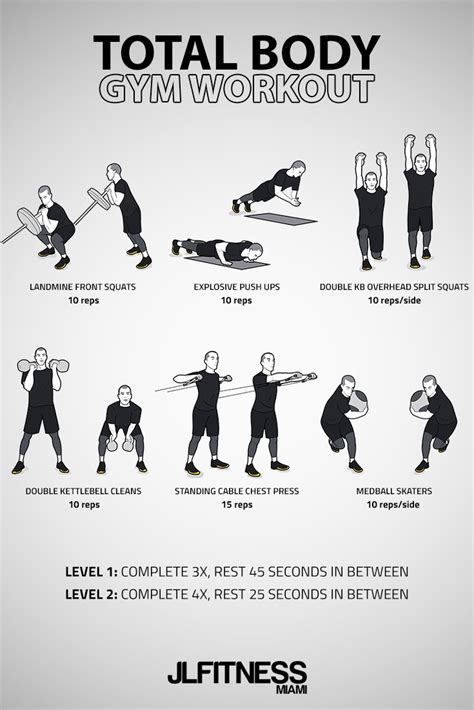 Total Body Gym Workout 2 Levels To Choose Jlfitnessmiami
