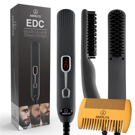 Buy Aberlite Edc Premium Beard Straightener Brush For Men Professional Straightening Tool