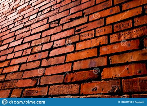 Old Red Brick Wall Texture Background Grunge Red Wall