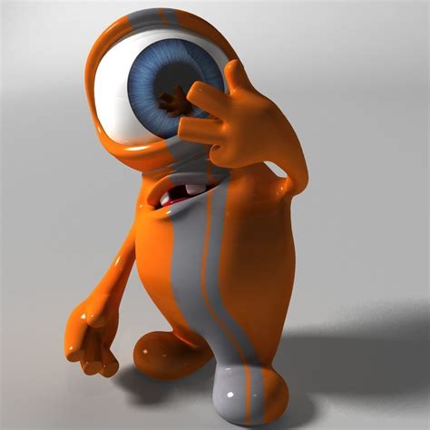 Orange Monster Rigged 3d Model Cgtrader