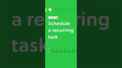 Schedule A Recurring Task Youtube