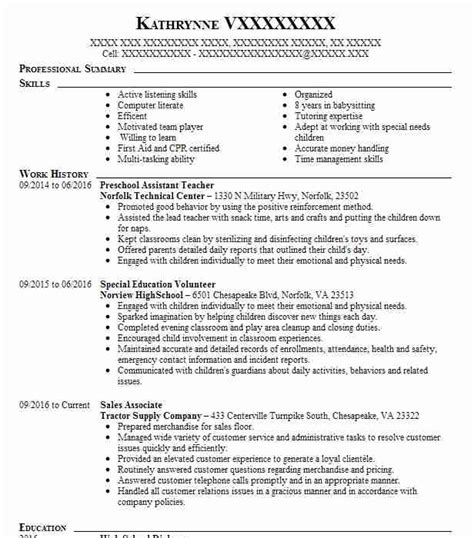 The following is a free example of an english teacher resume that you can copy and edit for your needs. Preschool Assistant Teacher Resume Sample | LiveCareer