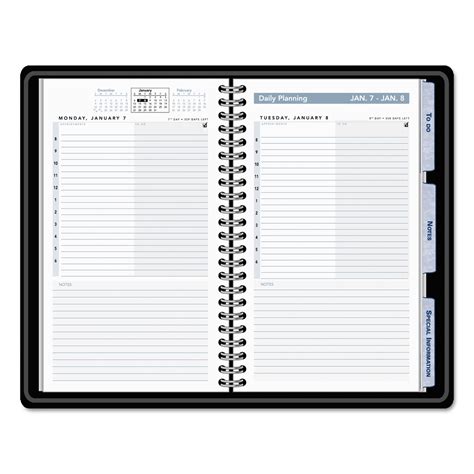 The Action Planner Daily Appointment Book 8 X 4 34 Black 2020