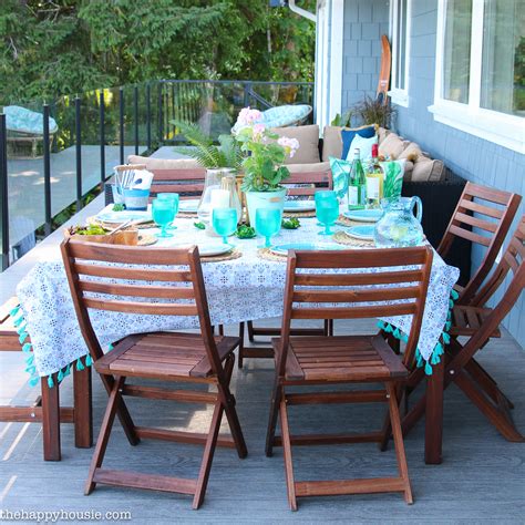Beachy Boho Outdoor Dining Room Deck Reveal Part Two The Happy Housie