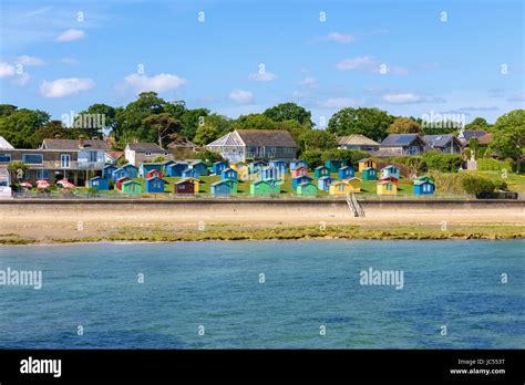 Bembridge Beach Huts Isle Of Wight Uk Stock Photo Alamy