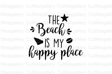 The Beach Is My Happy Place Svg Graphic By Cutfilesgallery · Creative Fabrica