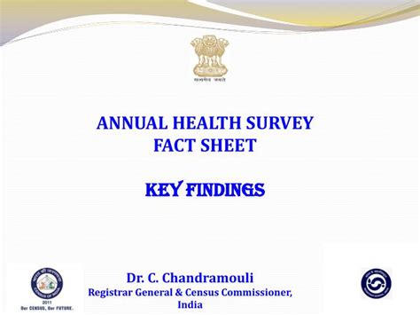 PPT ANNUAL HEALTH SURVEY FACT SHEET KEY FINDINGS PowerPoint Presentation ID