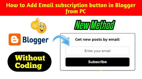 How To Add Email Subscribe Button On Blogger How To Add Subscribe