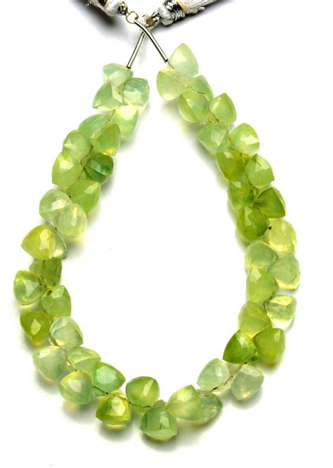 Prehnite Gemstone Beads Multi Green Color 7mm Size Faceted Etsy