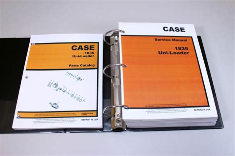 Set Case 1835 Uni Loader Skid Steer Service Parts Catalog Manual Shop