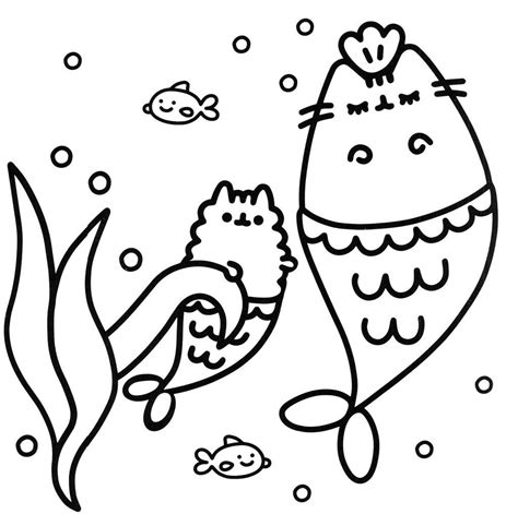 Pusheen Cat Coloring Pages Free Printable Templates