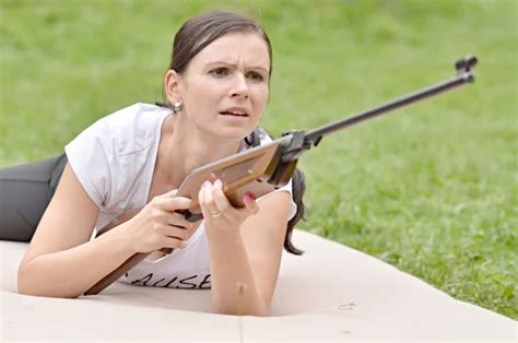 ᐈ Stylish Girl With Gun Stock Images Royalty Free Girl Aiming Gun