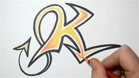 How To Draw Graffiti Letters K Youtube