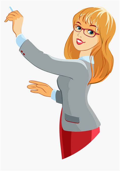 Teacher Character Cartoon Illustration Transparent Background Teacher