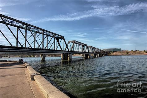 Train Bridge Across Tempe Town Lake Photograph By Elisabeth Lucas Pixels