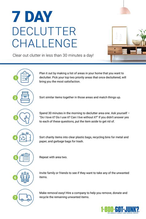 7 Day Declutter Challenge | Declutter challenge, Clearing out clutter