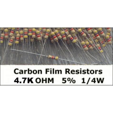 Order Now 47k Ohm Carbon Film Resistors 14w 5 Pack