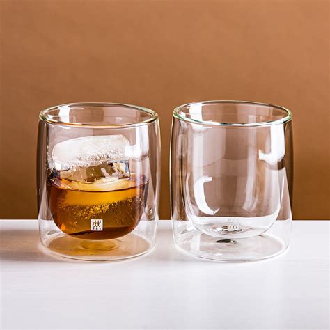 zwilling sorrento double wall whiskey glass set of 2 clear kitchen stuff plus