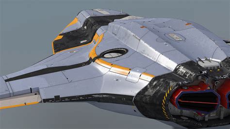3d Model Space Fighter Roxetta Vr Ar Low Poly Cgtrader