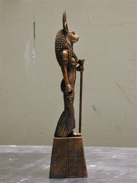 bastet egyptian cat goddess statue sculpture bastet ancient etsy egyptian cat goddess cat