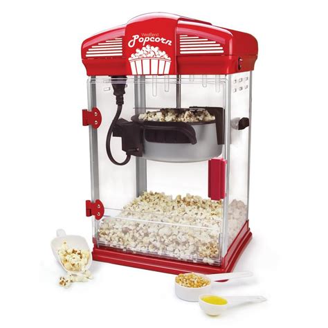 West Bend 4 Quart Red Hot Oil Movie Theater Style Popcorn Popper
