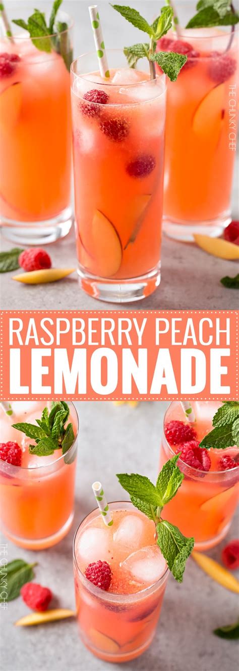 Homemade Raspberry Peach Lemonade ⋆ Food Curation