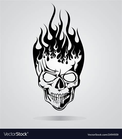 Https://tommynaija.com/tattoo/burning Skull Tattoo Designs