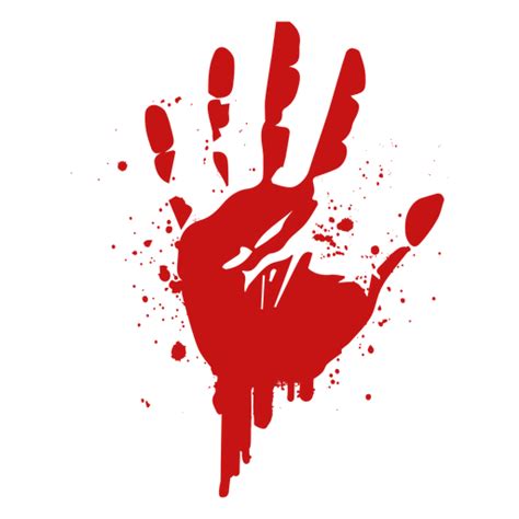 Finger Palm Print Blood Silhouette Transparent Png And Svg Vector File