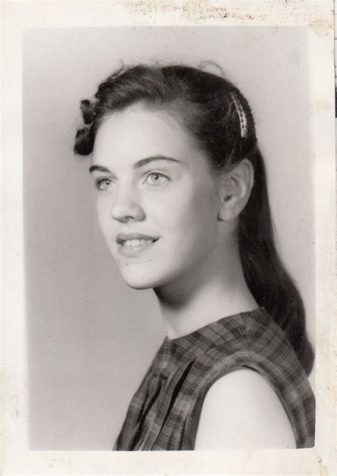 Vintage Photo Pretty Teenage Girl Long Hair School Picture