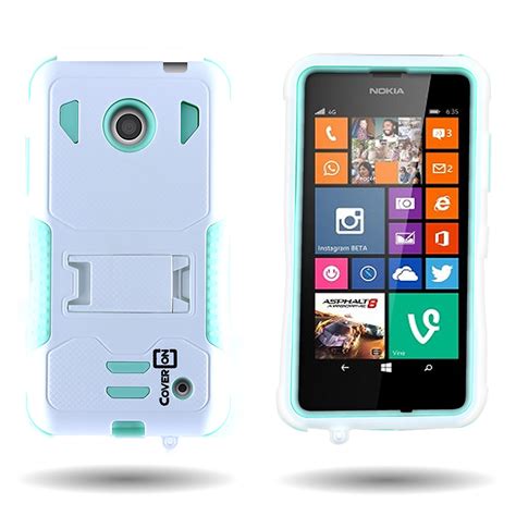 For Nokia Lumia 635 Extreme Protection Kickstand Hybrid Phone Cover